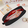 Brand cute capacious pencil case, stationery for elementary school students, storage bag, South Korea, with little bears, with embroidery