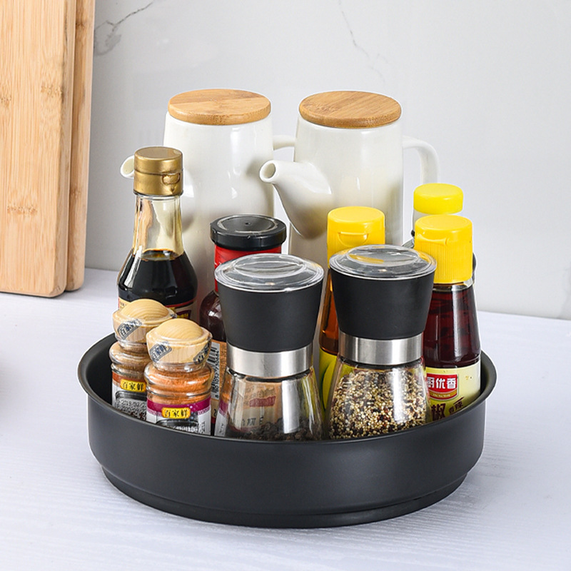 Rotating seasoning rack stainless steel thickened kitchen seasoning…