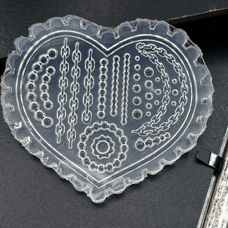 Pearl chain mold for press-on nails, nail decoration accessories, self-made high-transparency, oxidation-resistant handmade mold, specialized for nail art