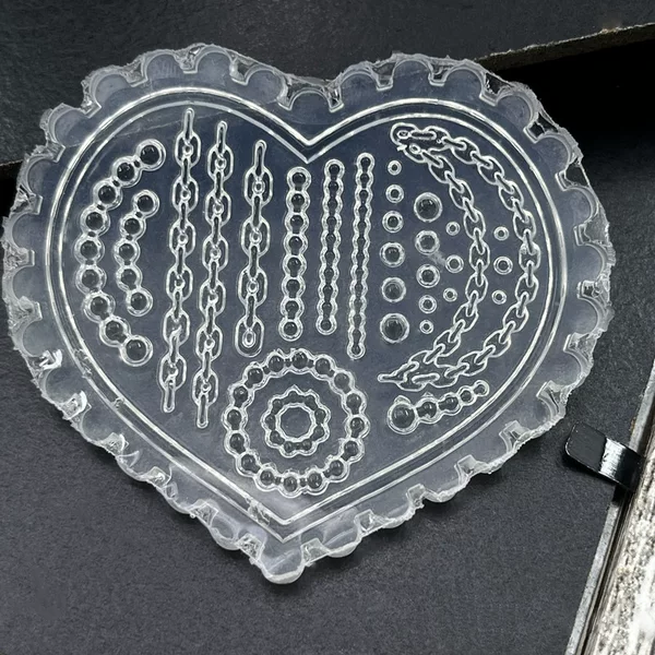 Pearl chain mold for press-on nails, nail decoration accessories, self-made high-transparency, oxidation-resistant handmade mold, specialized for nail art