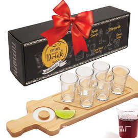 跨境木质酒杯架威士忌酒杯烈酒杯托盘酒吧调酒工具盐边盒啤酒杯托