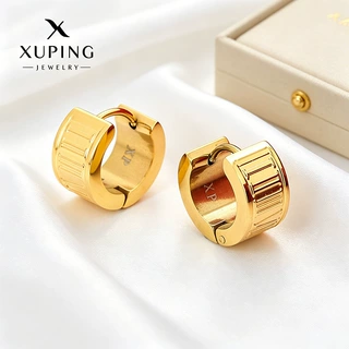 旭平 不锈钢24k色小众设计罗马数字耳环耳扣欧美跨境个性耳饰批发