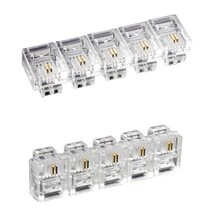 优质 RJ11电话水晶头 2芯电话线两芯6P2C水晶头100个100颗