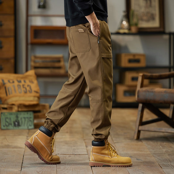 OLA Spring and Summer Thin Casual Men's Trousers Leg Pants Loose All-match Breathable Wear-resistant Comfortable Soft Fabric