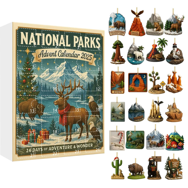 National Parks Advent Calendar 2025年公园主题降临节 日历盲盒|undefined