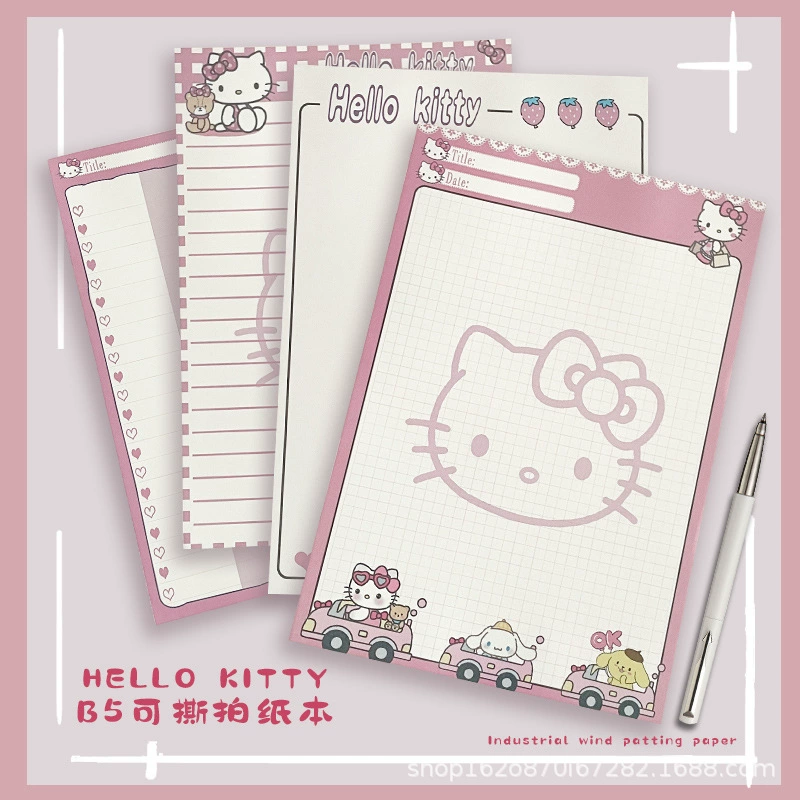 Hello Kitty, качественная мультяшная тетрадь для младших школьников