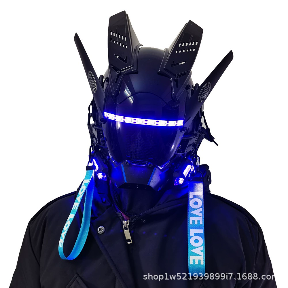 Glossy mask, punk style, cosplay