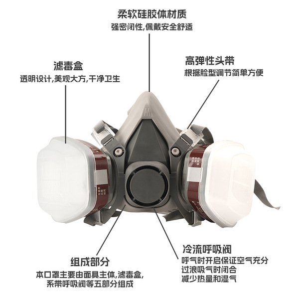 6200 anti -virus mask spray paint decoration