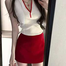 夏季韩系绝上衣半身裙套装女甜妹穿搭盐系轻熟辣妹套装