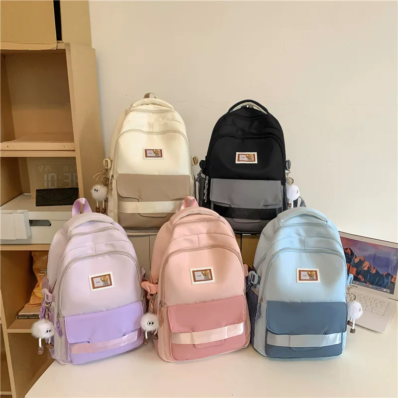 Handheld nylon fashionable capacious backpack for traveling