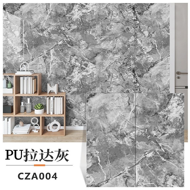 Imitación de azulejos pegatinas de dormitorio sala de estar TV fondo de pared decoración pegatinas de pared hogar escultura renovación placa de aluminio autoadhesiva