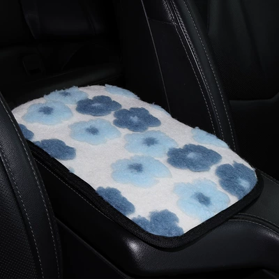 Armrest box pad Car Armrest Box Mat - blue