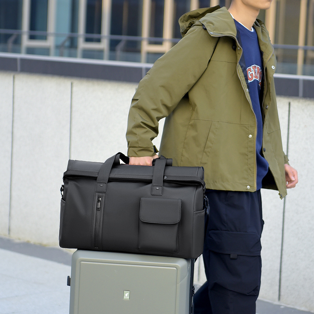 Bolsa de viaje de negocios de moda para hombres, bolsas deportivas al aire libre de gran capacidad, bolsas de maleta de viaje de bolsillo.