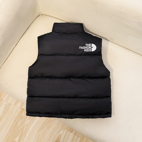 New Children's Plaid Down Cotton Collarless Vest for Autumn/Winter 2025 - Unisex for Boys and Girls, Middle Kids and Toddlers - Versatile Cardigan