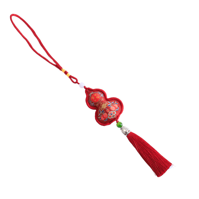 [2026 Año Nuevo] decoración de Año Nuevo calabaza fresa colgante bolso de incienso de estilo antiguo lanterna de Año Nuevo flor de bendición colgante material de arte floral