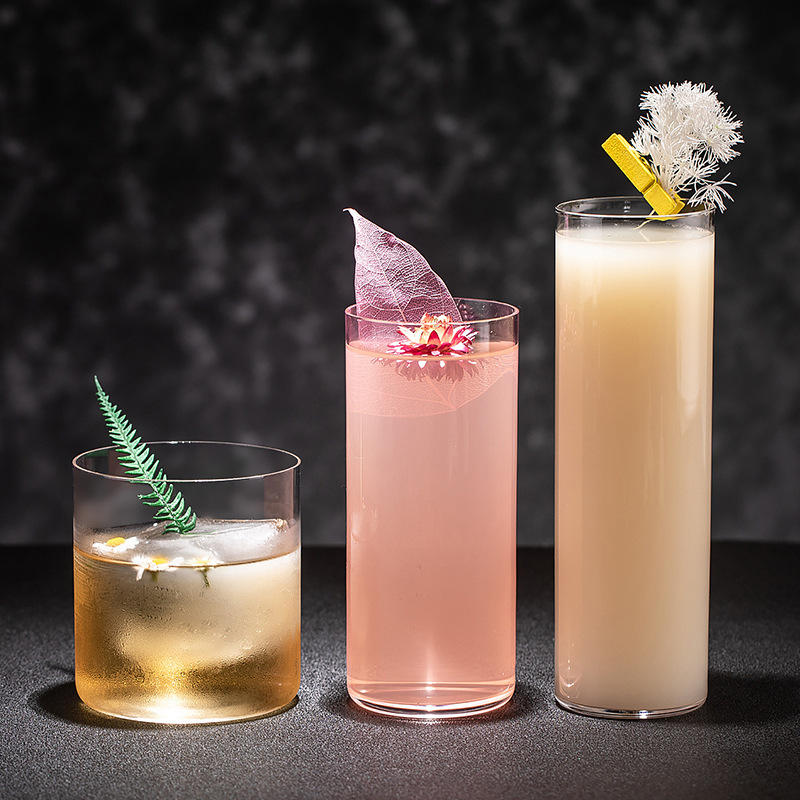 Bar Colin tazas de cristal ultra delgadas tazas rectas de whisky cóctel especial tazas clásicas de vino de café