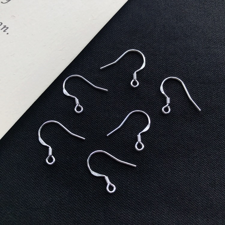 925 Sterling Silver Ear hook Earrings Hooks manual Oncorhynchus Silver needle DIY Earring Findings