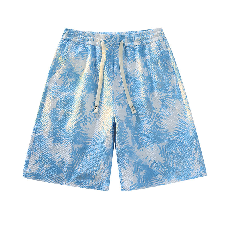 Seersucker Shorts Men's Summer Thin Outerwear Five-Point Pants Trendy Casual Breathable Sports Beach Pants Quick-Drying Seersucker Shorts Men's Summer Thin Outerwear Five-Point Pants Trendy Casual Breathable Sports Beach Pants Quick-Drying