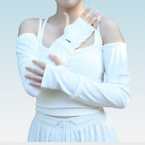 2026 New Xtep Ice Sleeve Women's Summer Thin Loose UV Protection Cycling Sunscreen Arm Sleeves