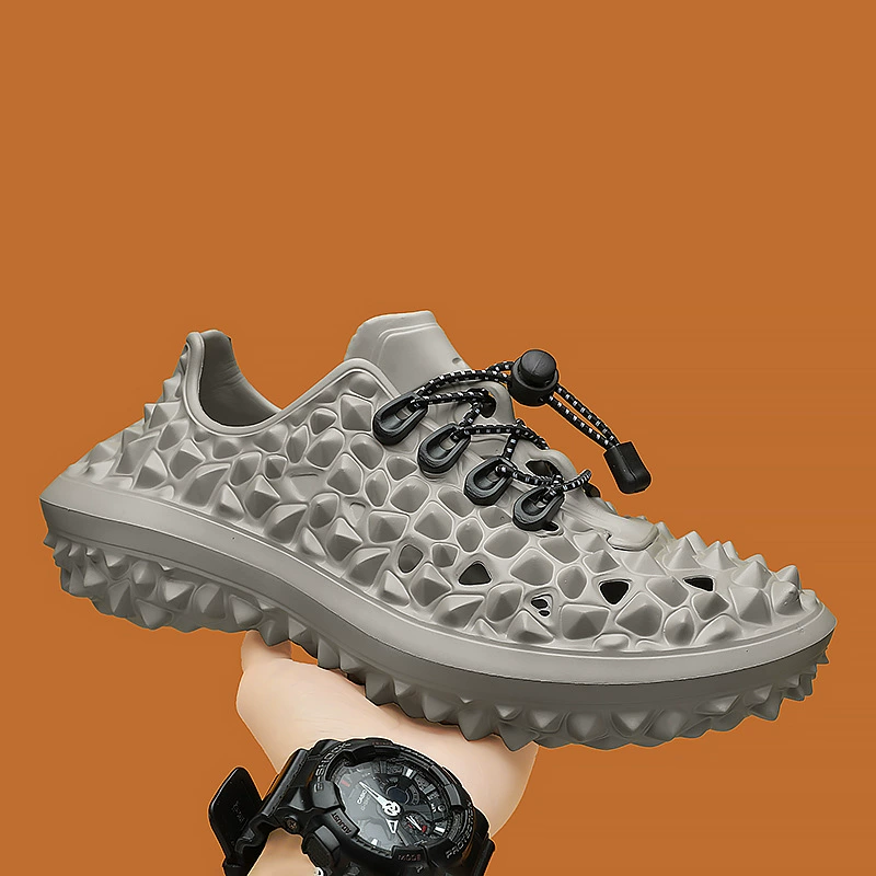 Обувь Durian Croc, мужские модные противоскользящие тапочки на каблуке, мужские летние новые пляжные сандалии на толстой подошве, мужской модный стиль