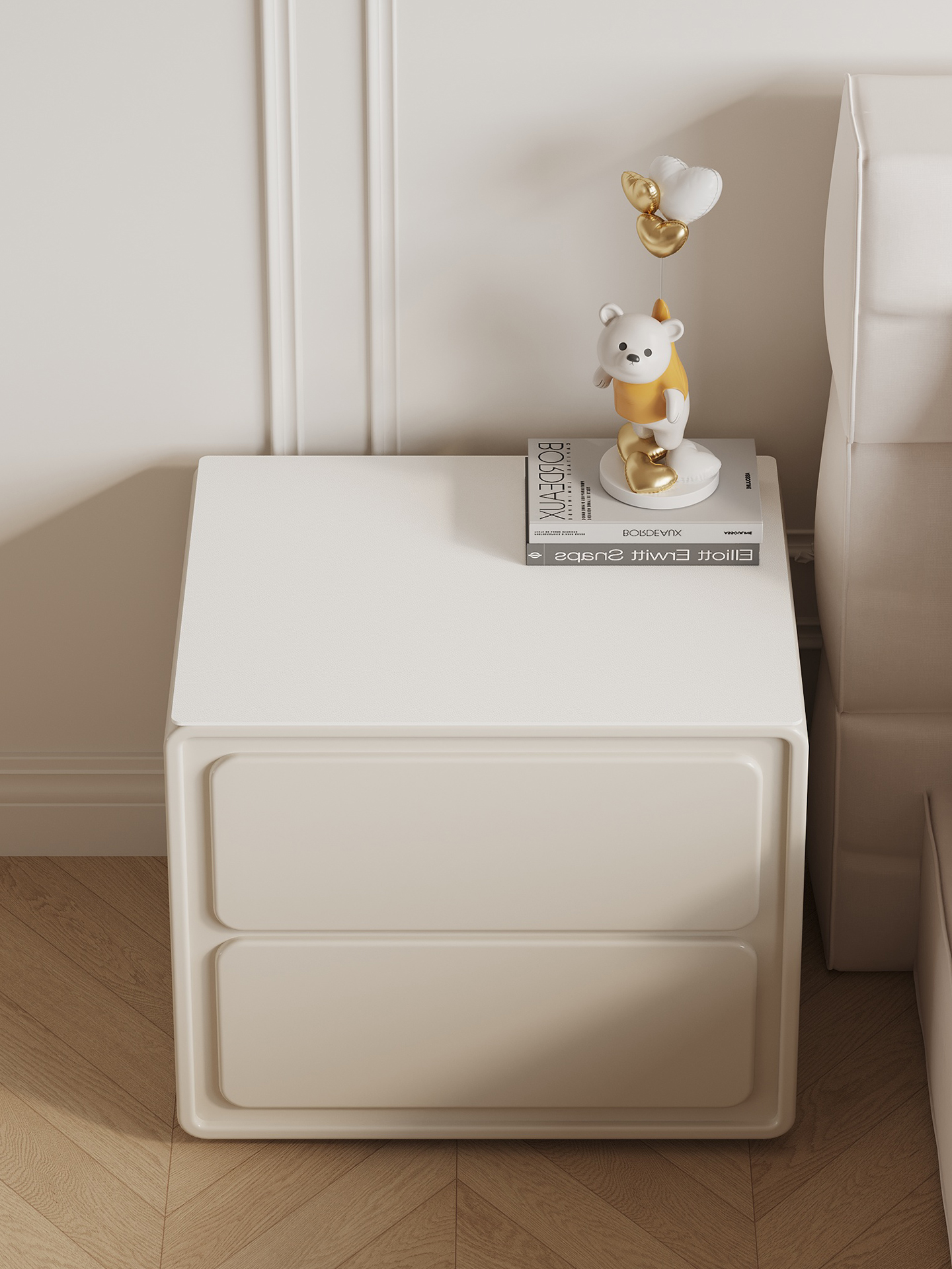 ♔ Bedside Table Protective Mat, Solid Color Leather Small Table Mat, Anti-Scalding and Waterproof Desktop Protective Mat, Washing Machine Dust Cover