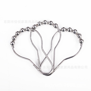 12Pcs Five-Bead Shower Curtain Hooks, Metal Stainless Steel Hooks, Curtain Hooks, Door Curtain Hooks, Shower Curtain Hooks
