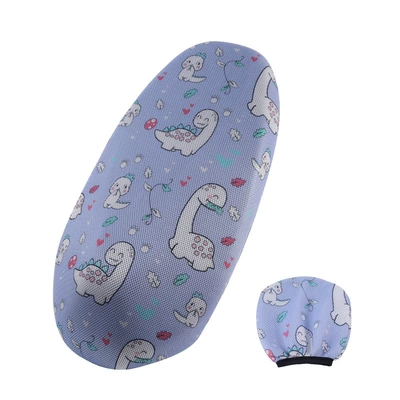 Electric car cushion, 3D honeycomb mesh electric car - giraffe-blue-with-backrest-cover-code-s