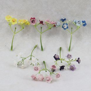 Little single fork color Milan Manchin Axicated Flower Fake Flowers Wholesale Bride Blossom Wedding Flower Wedding Flower