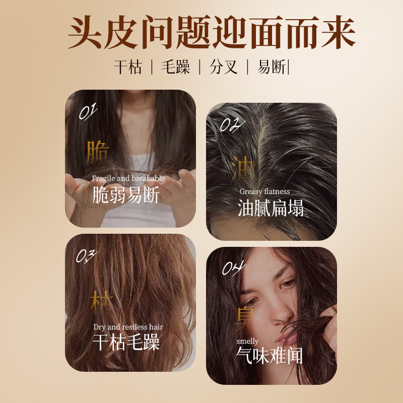 嚴選 傾齡藏紅花潤養洗髮露改善乾枯毛躁滋潤頭皮強韌柔順洗髮水