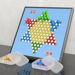 现货速发儿童磁性跳棋亲子学生益智玩具游戏跳跳棋可折叠磁性棋盘