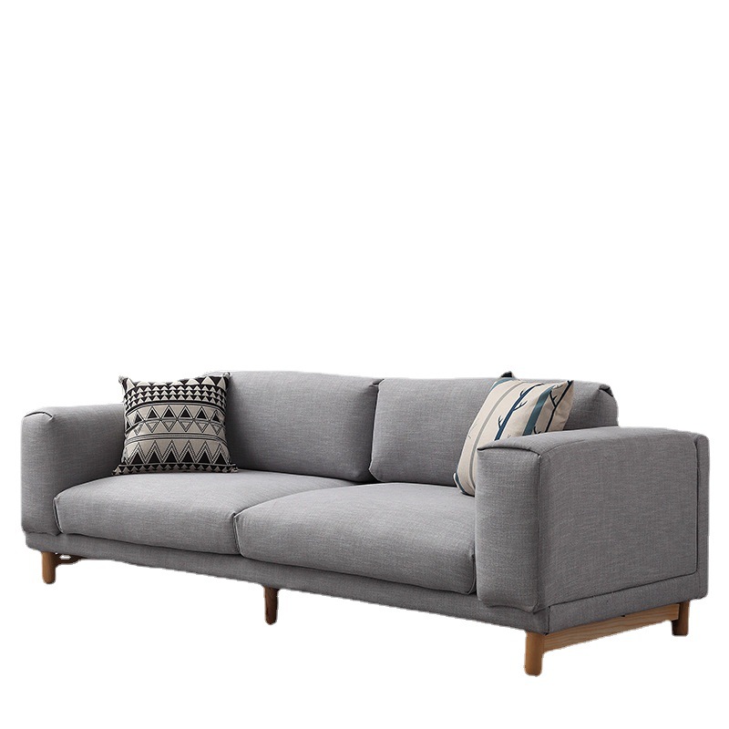 Fuente de la fábrica nórdico látex esponja sofá arte sofá sala de estar pequeño apartamento tela sofá extraíble y lavable