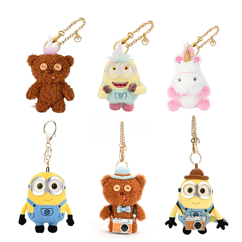 Universal Minions Authentic Authorized Minions Tim Bear Unicorn Stuffed Doll Pendant Backpack Keychain Play