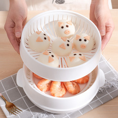 Microwave oven special steaming box hot steamed bun artifact heating steamer multi-layer container steamed rice bowl multi-functional utensil