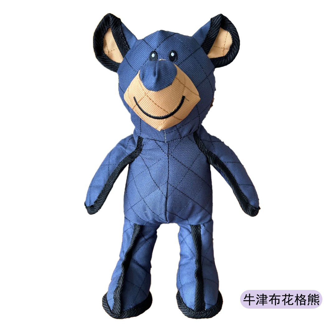 30cm 옥스포드 천 체크무늬 곰 - BB를 누르면 소리가 납니다.