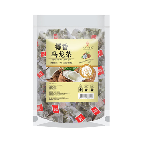 Bulk Coconut Fragrance Oolong Tea, Popular Fruity Herbal Tea Triangle Pack, Flower Tea Directly from Factory, Large Quantity Discount