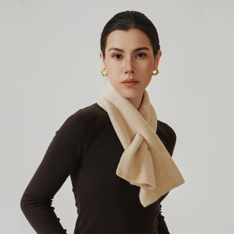 Bufanda de lana de todo fósforo de moda de las mujeres de alto grado para las mujeres Pequeño 100% de punto bufanda de lana de color puro para niñas