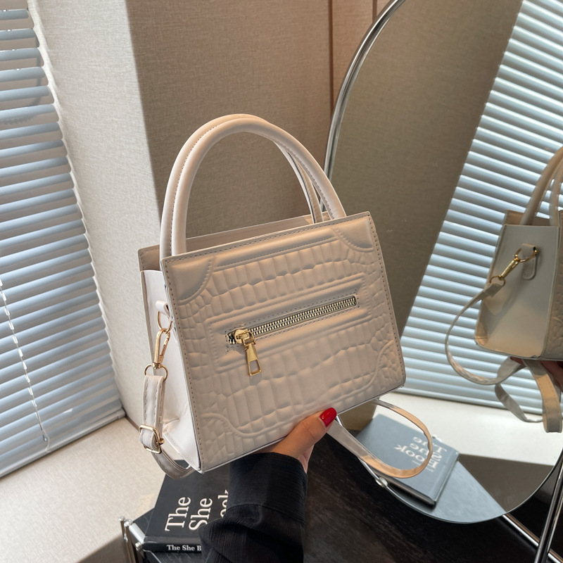 2023 nuevo bolso de las mujeres moda hombro axila bolso de las mujeres casual de gran capacidad color sólido cocodrilo patrón bolsa de mensajero