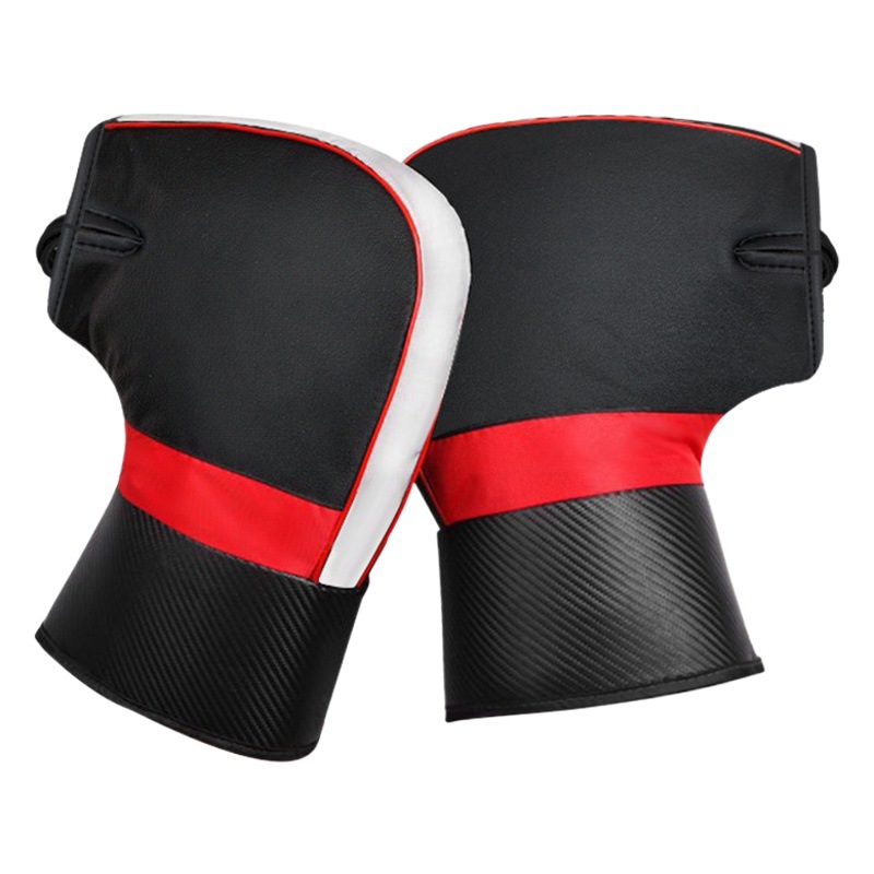 Cubierta de la manija de la motocicleta cálido invierno batería parabrisas del coche guantes a prueba de viento mango caliente engrosada reflectante cubierta de la manija del coche eléctrico