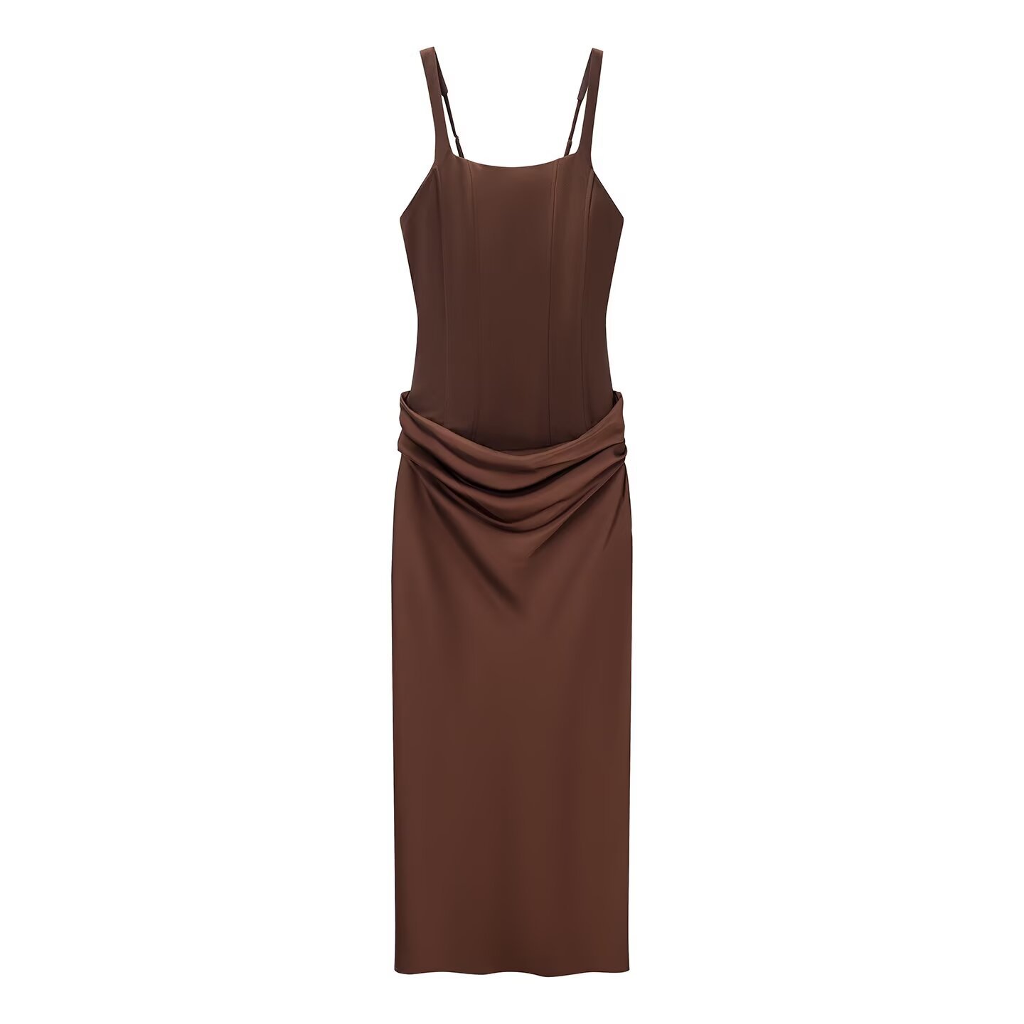 Women's Bodycon Maxi Dress Solid Color Sleeveless Slim Fit Backless Slit Evening Party Dress_ecoleips.com