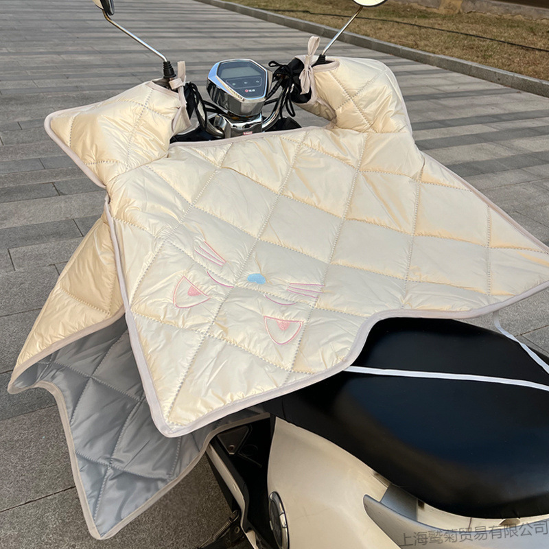 四季通用中厚电动车挡风被夏季防晒防水薄款遮阳罩电车摩托车春秋|undefined