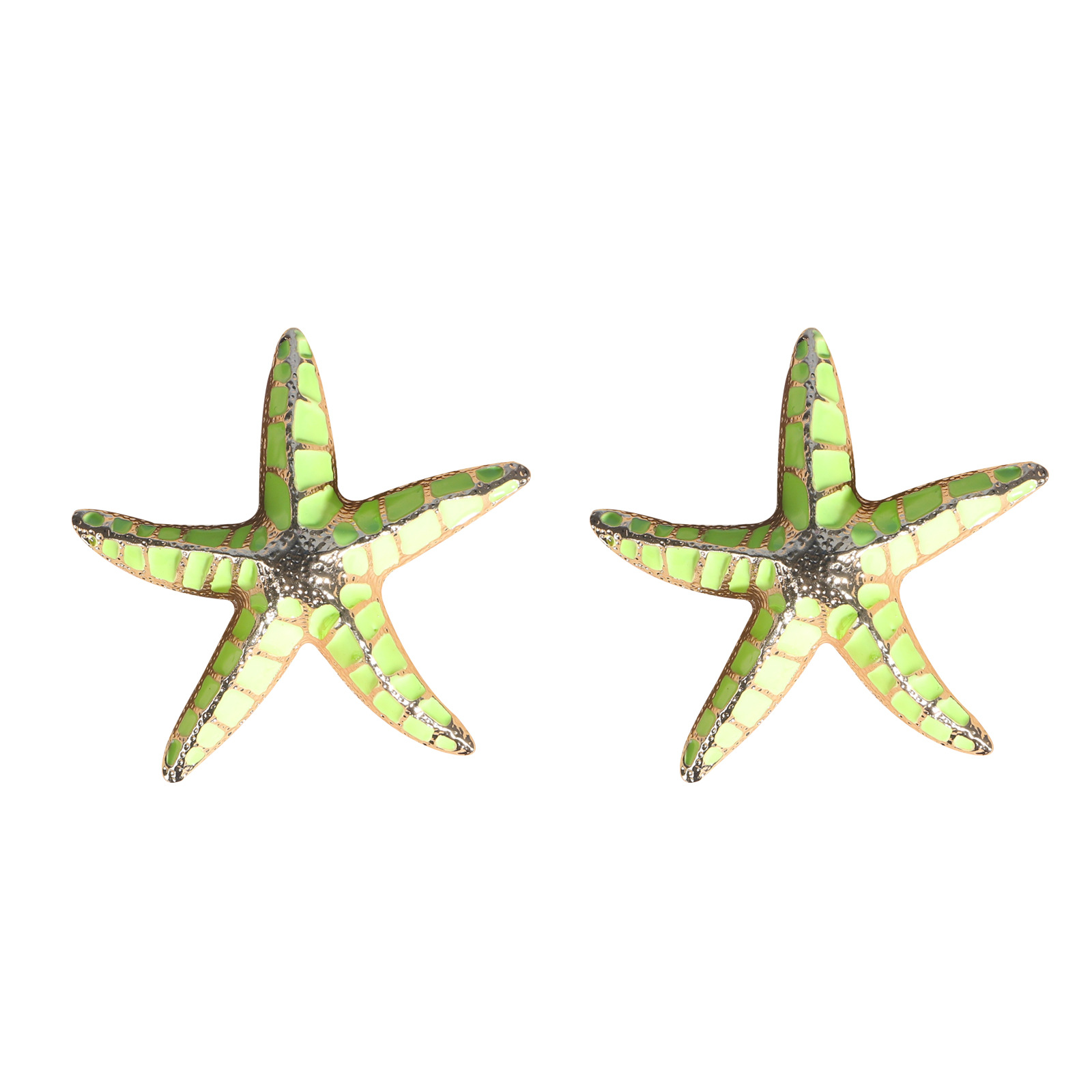 Fashion Starfish Alloy Enamel Ear Studs 1 Pair display picture 8