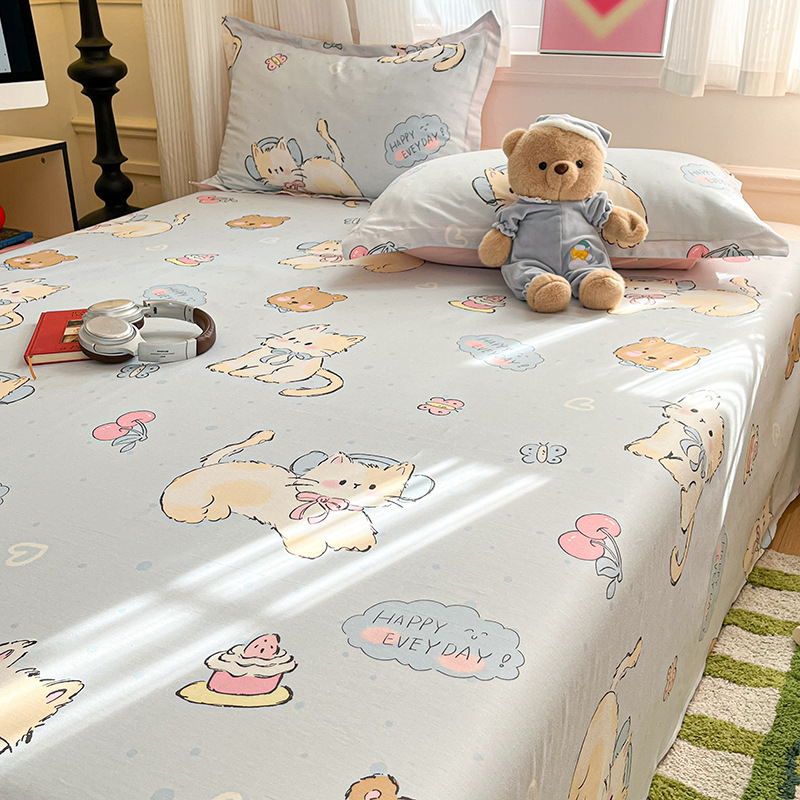 Nuevo estilo 2025 sábanas de algodón puro pieza individual 100 algodón 2025 nuevo conjunto de tres piezas para un dormitorio universal de cuatro estaciones