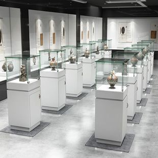 Model Display Cabinet Transparent Glass Counter Jewelry Jade Exhibition Display Museum Living Room Display Cabinet Antique Cabinet