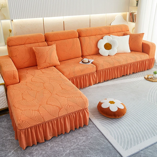 Big Leaf-Orange☆Carved velvet reinforcement, anti-slip, easy to install