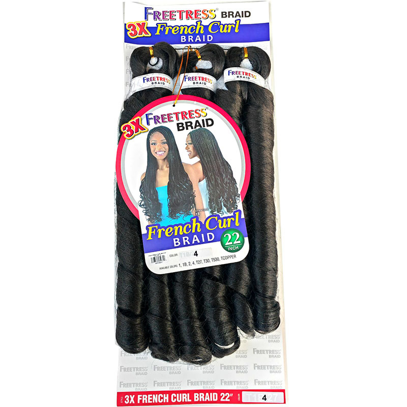FREETRESS Perruca africana espiral trenza de rizos loose weave 3x trenza de rizos franceses