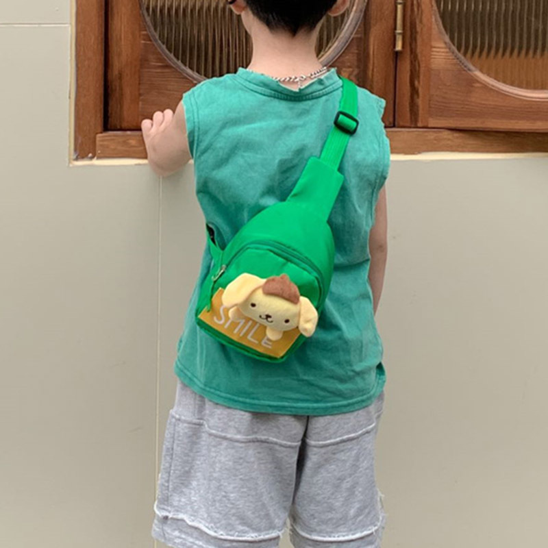 2023 niños y niñas bolsa de mensajero bolso de pecho de dibujos animados guapo estilo coreano pequeño bolso de hombro lindo bebé mochila de viaje al aire libre moda