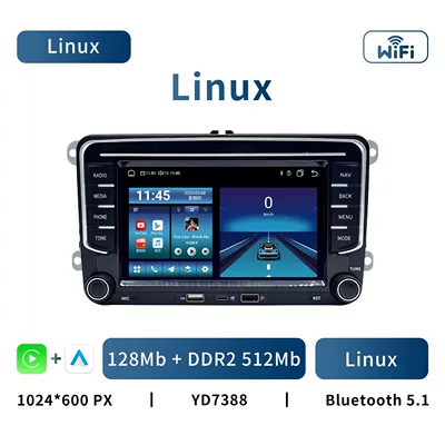 Suitable for Volkswagen Sharan Amarok 7inch Android Car Multimedia Player and Universal Car Navigation Device (DVD Navigation) - linux-system-7inch