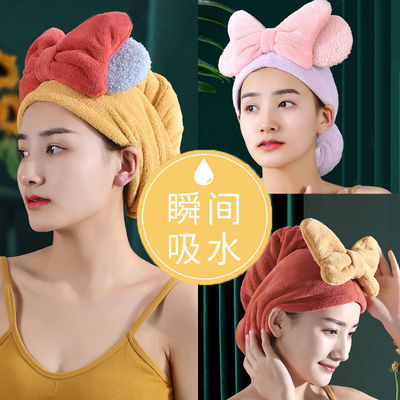 Dry hair cap water uptake Shower cap Hair thickening lovely princess Ears Hair towel