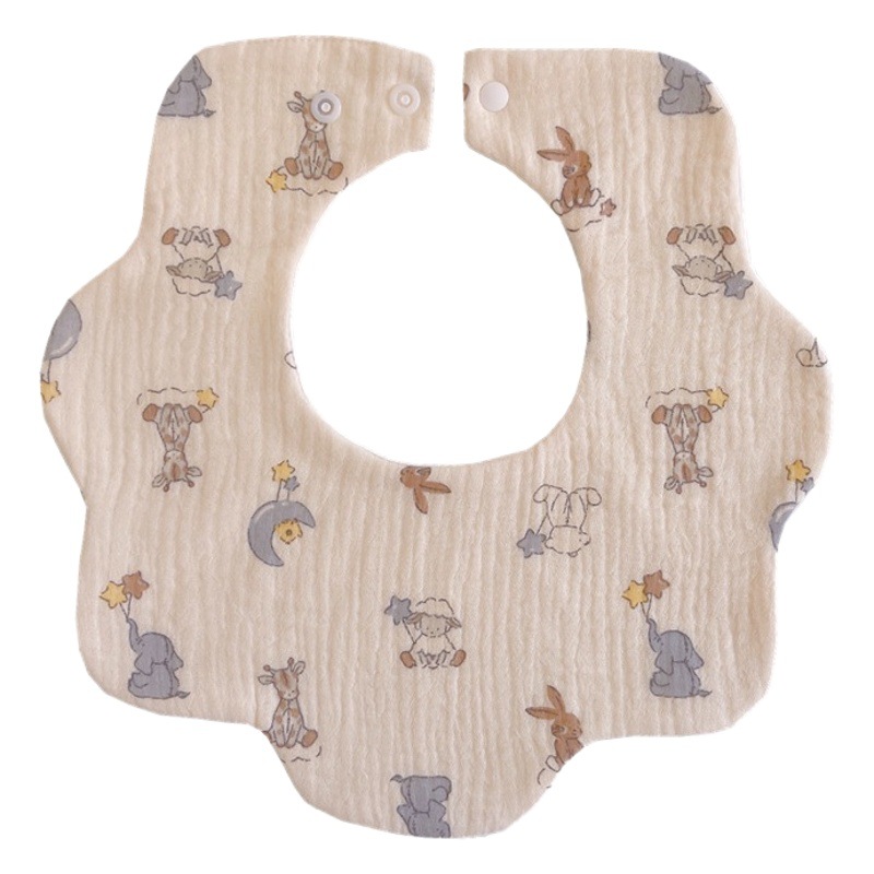 Babero de bebé de gasa de algodón babero del bebé impermeable escupir leche recién nacido babero ins primavera y verano