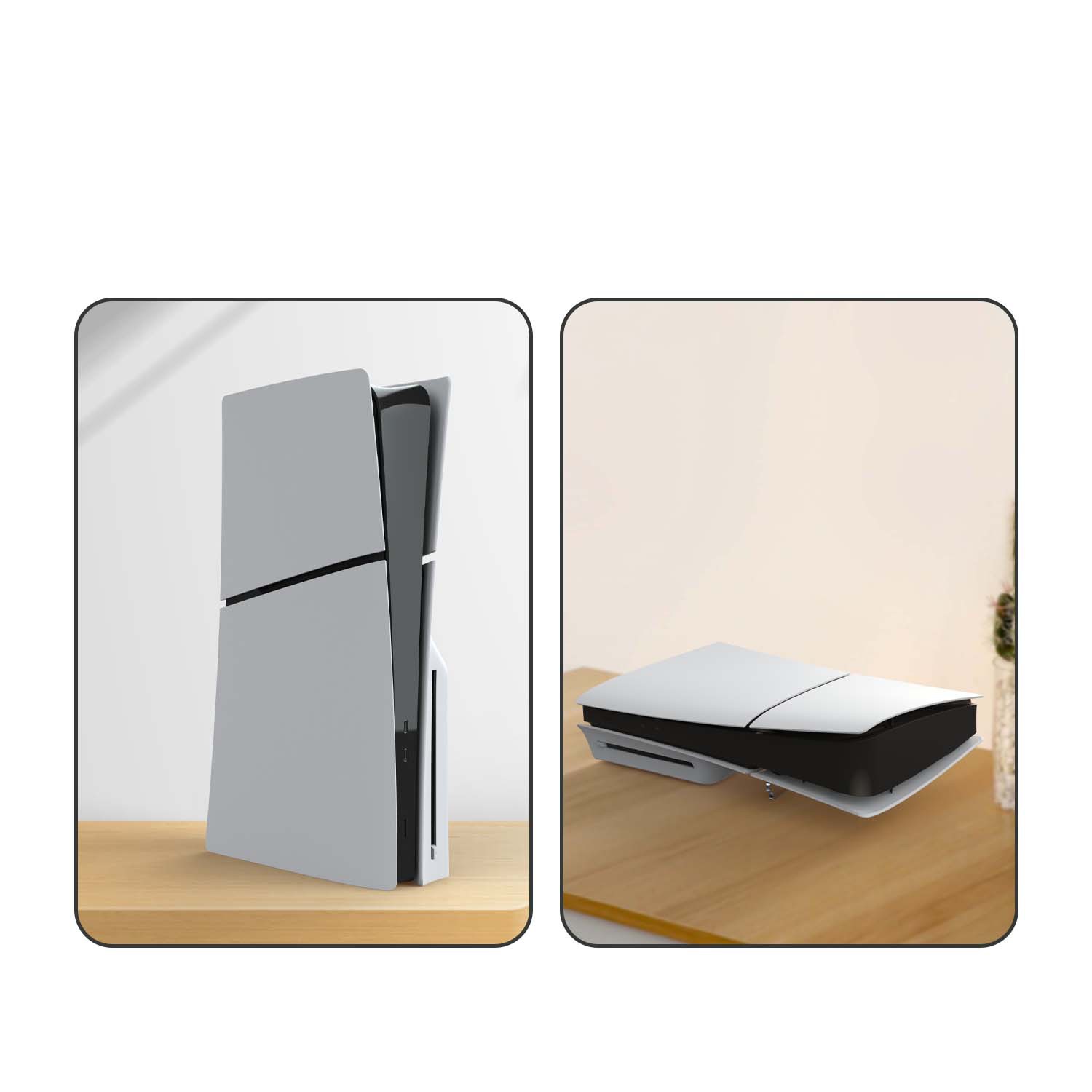 PS5slim host soporte de almacenamiento horizontal base de juego slim soporte de soporte acrílico transparente